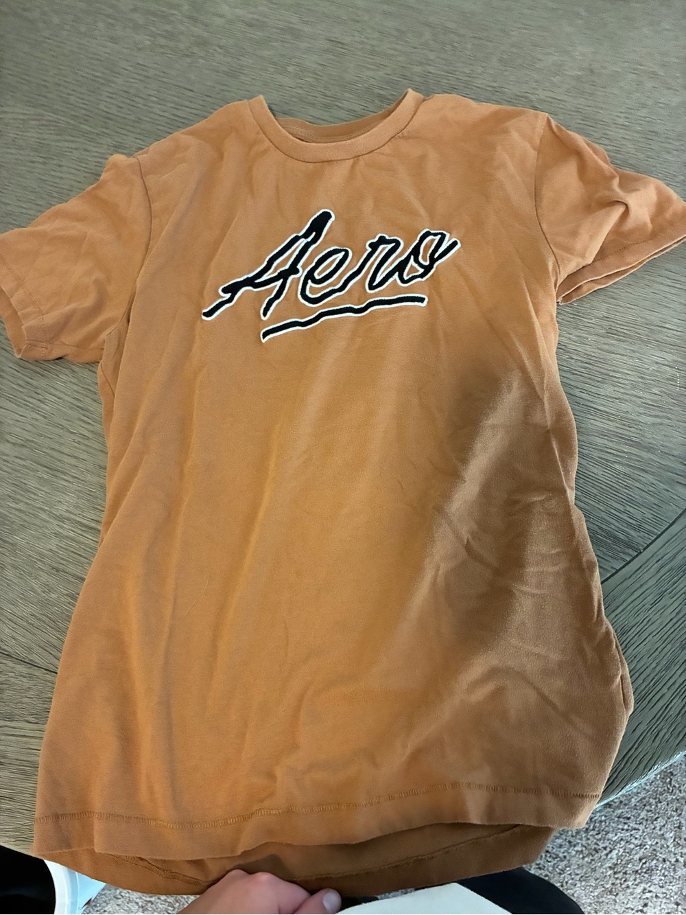 Aeropostale Brown Crewneck Logo Tee
